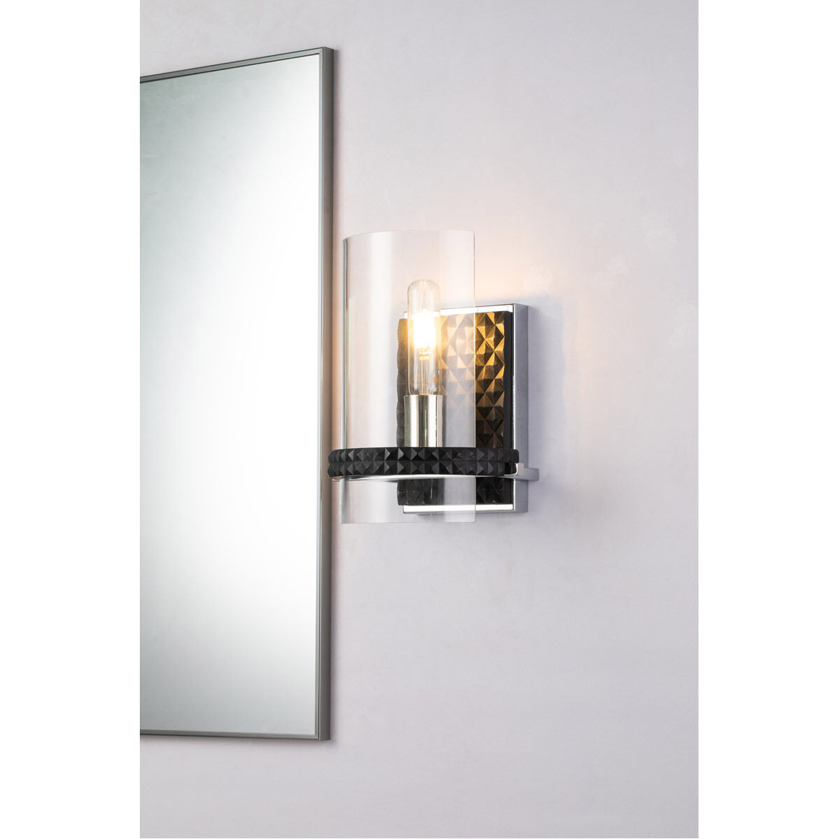 Mazant 1 Light 8 inch MB+PC Bath Light Wall Light
